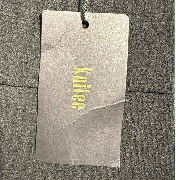 NWT Knittee black spaghetti strap side split ruffle bottom dress / gown Medium - Picture 9 of 11